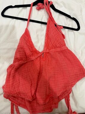 Urban Outfitters Coral Halter Tank Top